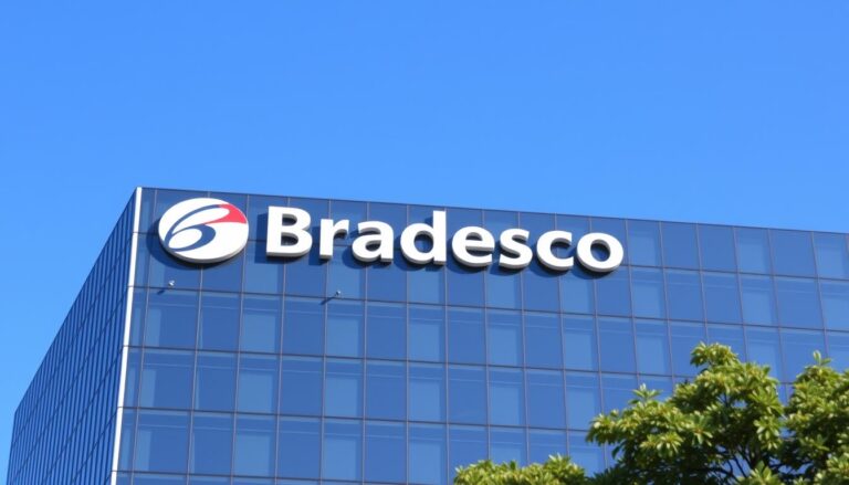 Sede da Bradesco Saúde com logo do plano de saúde Bradesco