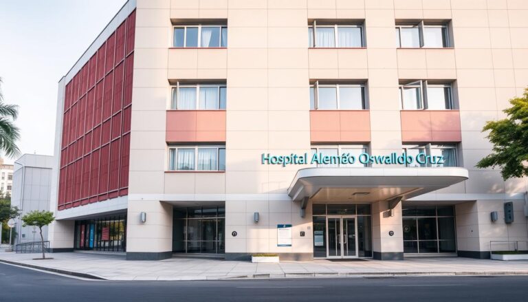 Fachada do Hospital Alemão Oswaldo Cruz na Avenida Paulista em São Paulo