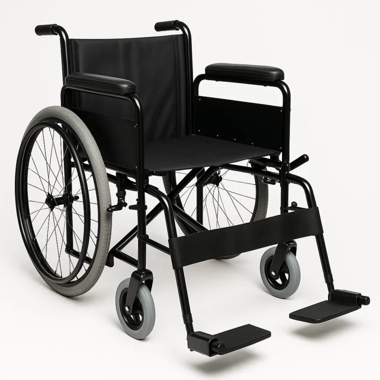 Cadeira Rodas S100 Dobrável Idoso Adulto Aço 100kg Supermedy